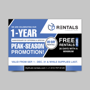 Promotional Ad/Flyer - ULD Rentals | Flyer Design by TuktukiShree