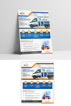 Fleet Service Tri Fold Flyer | Diseño de Flyer por ZeneFashions