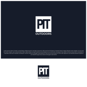"Pit" or "PIT" all upper case or first letter upper case and rest lower case.  "Outdoors" | Logo Design by JoseDesign