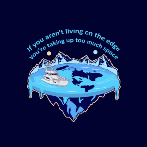 Flat Earth design for tee shirt | Diseño de Camiseta por dskyvbc