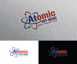 Atomic Off-Road  tag line Jeep - Truck - SUV | Logo Design by Iris 3