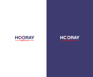 hooray media, or hooray media group.  hooray can be upper or lowercase, and probably should be bigger with media / media group in smaller size font | Logo Design by jonkonrad
