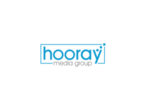 hooray media, or hooray media group.  hooray can be upper or lowercase, and probably should be bigger with media / media group in smaller size font | Logo Design by BNdesigner