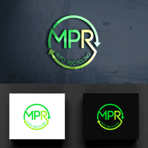 I want the logo to have my business initial’s “MPR” and an auto recycling sign incorporated together.  I would  like the  recycling arrows to be bright green.  | Logo Design by Rueell Artss