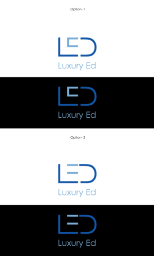 The logo must have a graphic section and “Luxury Ed” below (see example). | Diseño de Logo por HEAVEN ART