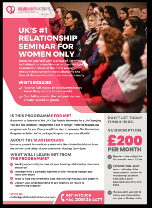 Flyer Design by Best Design Hub for Relationships Intensive | Design: #27291983
