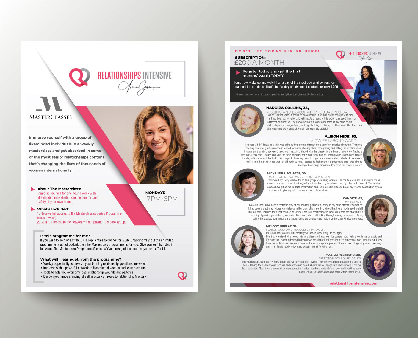 Flyer Design by Sarina.dsg for Relationships Intensive | Design #27292325