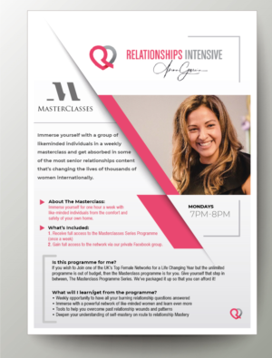 Flyer Design by Sarina.dsg for Relationships Intensive | Design: #27292327