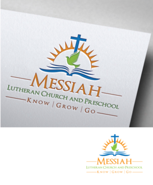 Messiah (minimum), OR Messiah Lutheran Church and Preschool, OR add the words Know-Grow-Go | Logo Design by HEAVEN ART