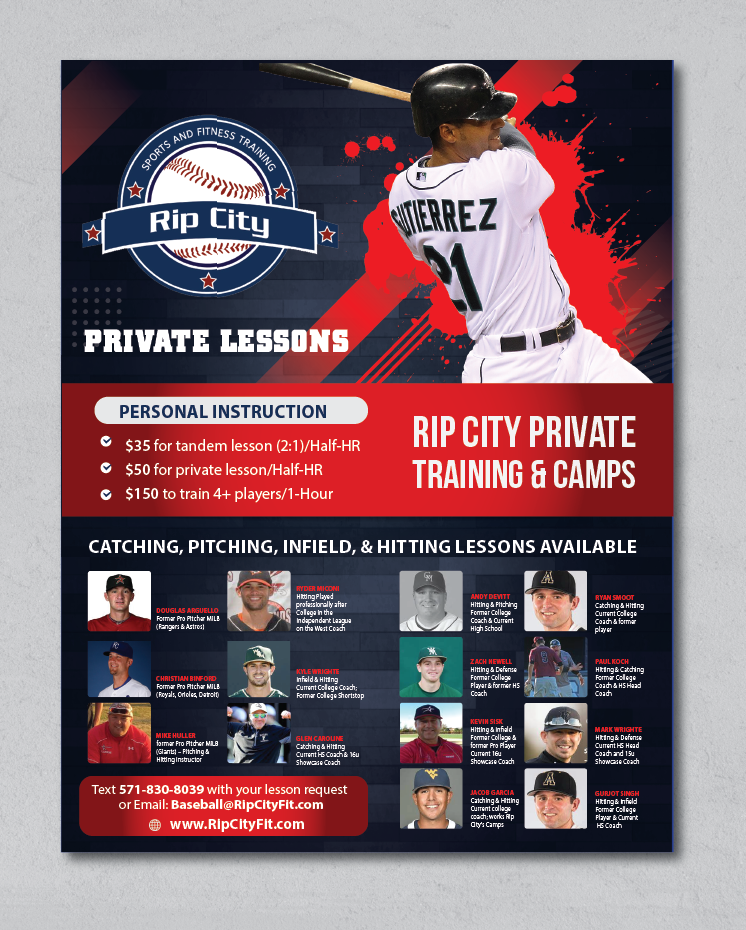 Poster-Design von alex989 für Rip City Baseball & Softball | Design #27297538