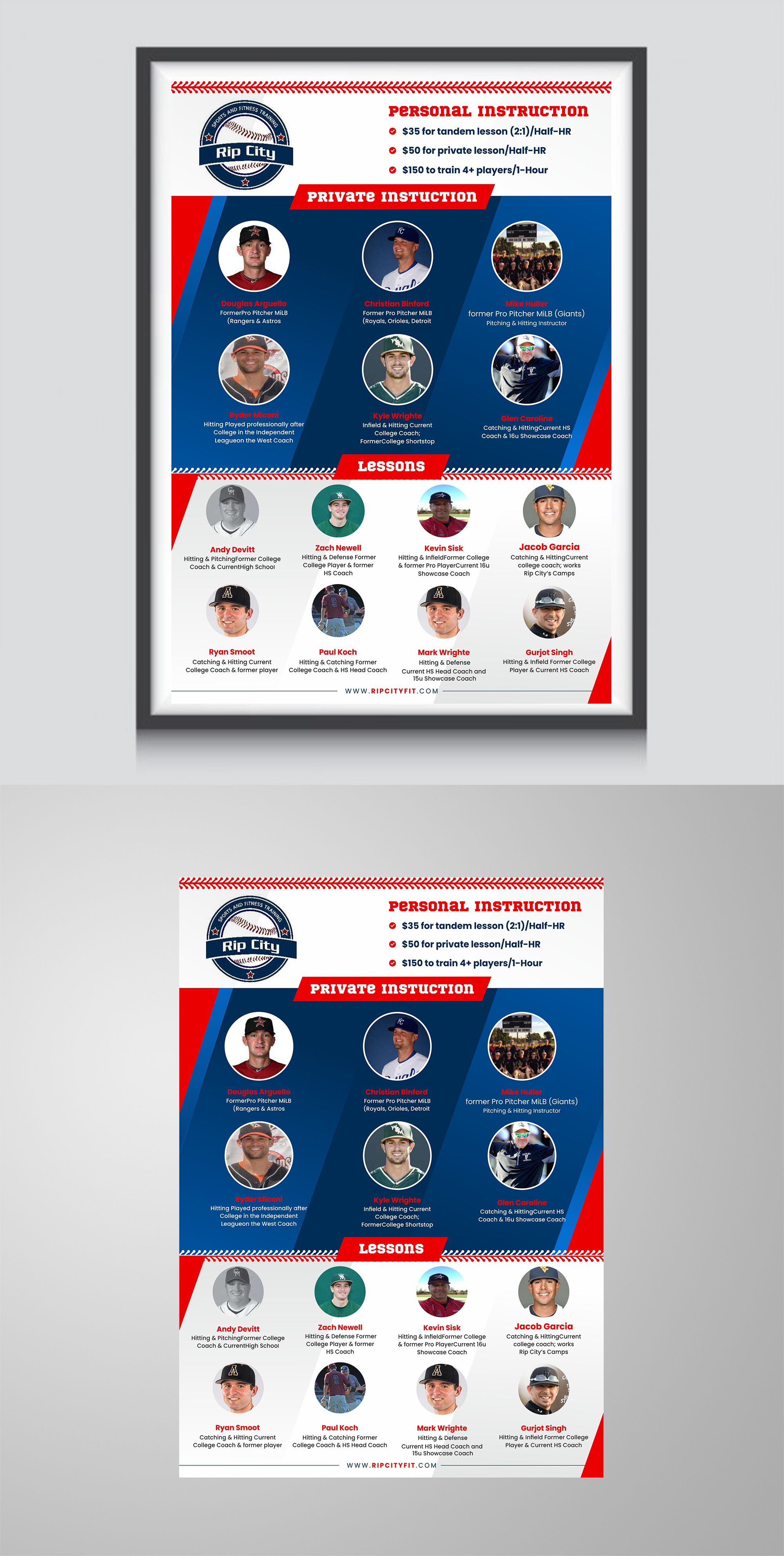 Design de Poster par ecorokerz pour Rip City Baseball & Softball | Design #27299663