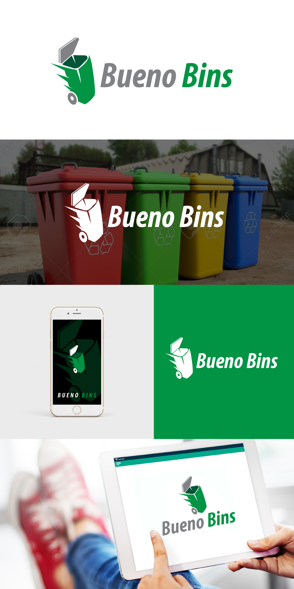 Economical, Playful Logo Design for Bueno Bins by Classy Custom