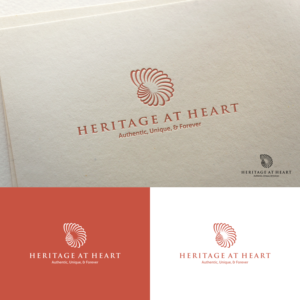Heritage at Heart (that's the title)  Authentic, Unique, & Forever (slogan-smaller size) | Logo Design by ZiangArt_Studio