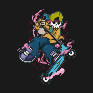Scooter T-shirt: Graffiti/anime/manga style | Diseño de Camiseta por thedriftshop