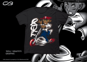 Scooter T-shirt: Graffiti/anime/manga style | T-shirt Design by Col 3