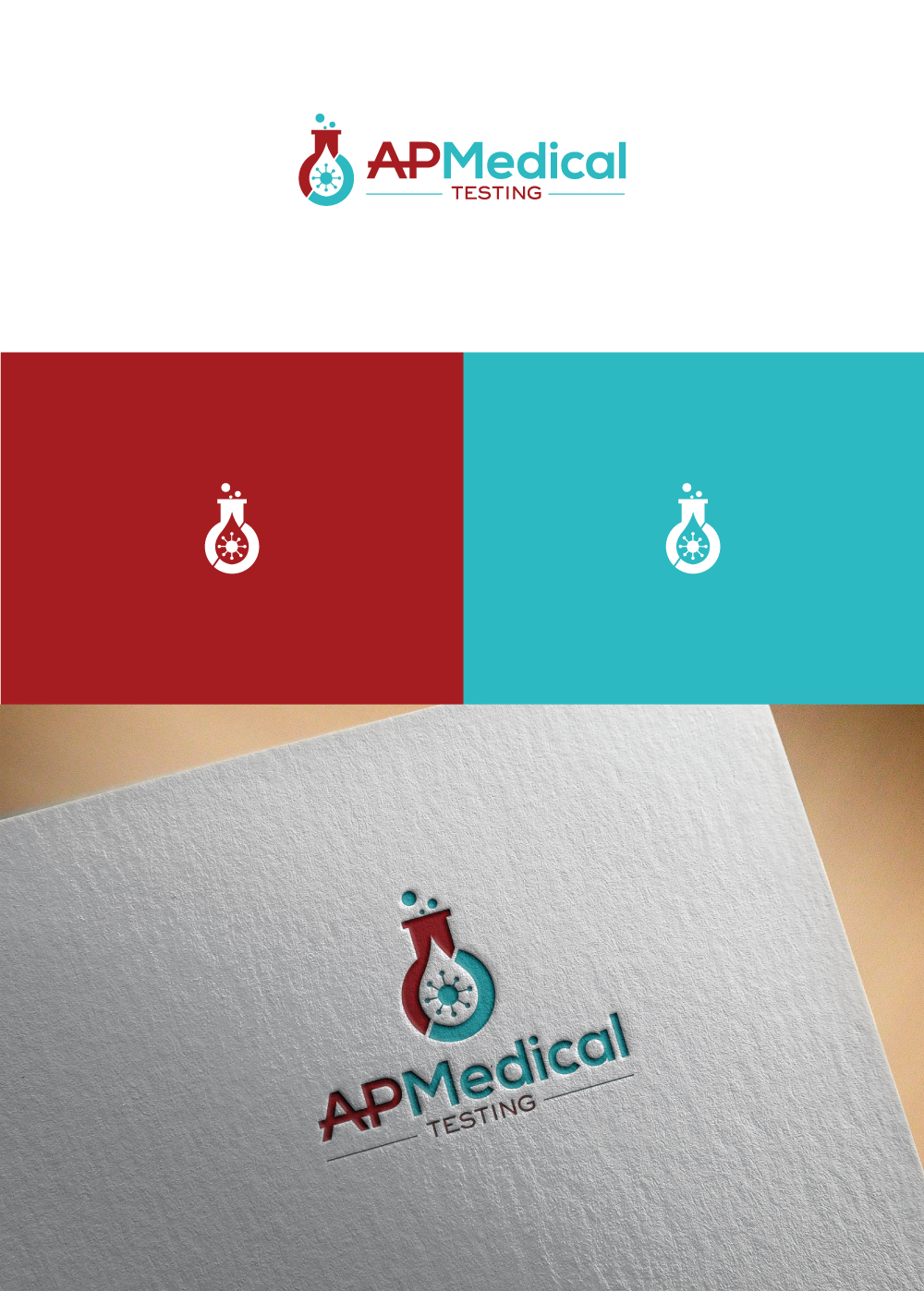 Logo Design by Cre@8ive.Colors for AP Medical Testing LLC  | Design #27304982