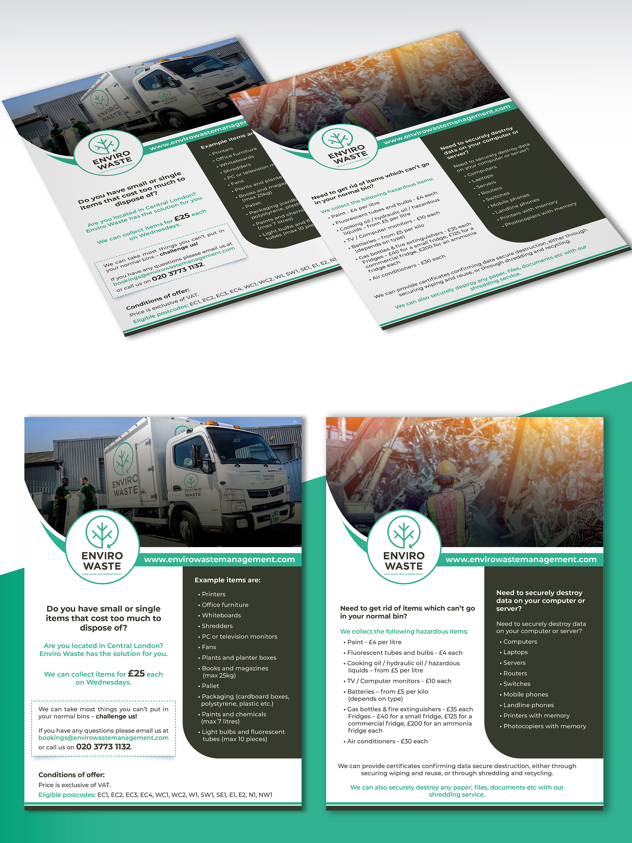 Flyer Design by creativemood438 for Enviro Waste London Ltd | Design #27312340