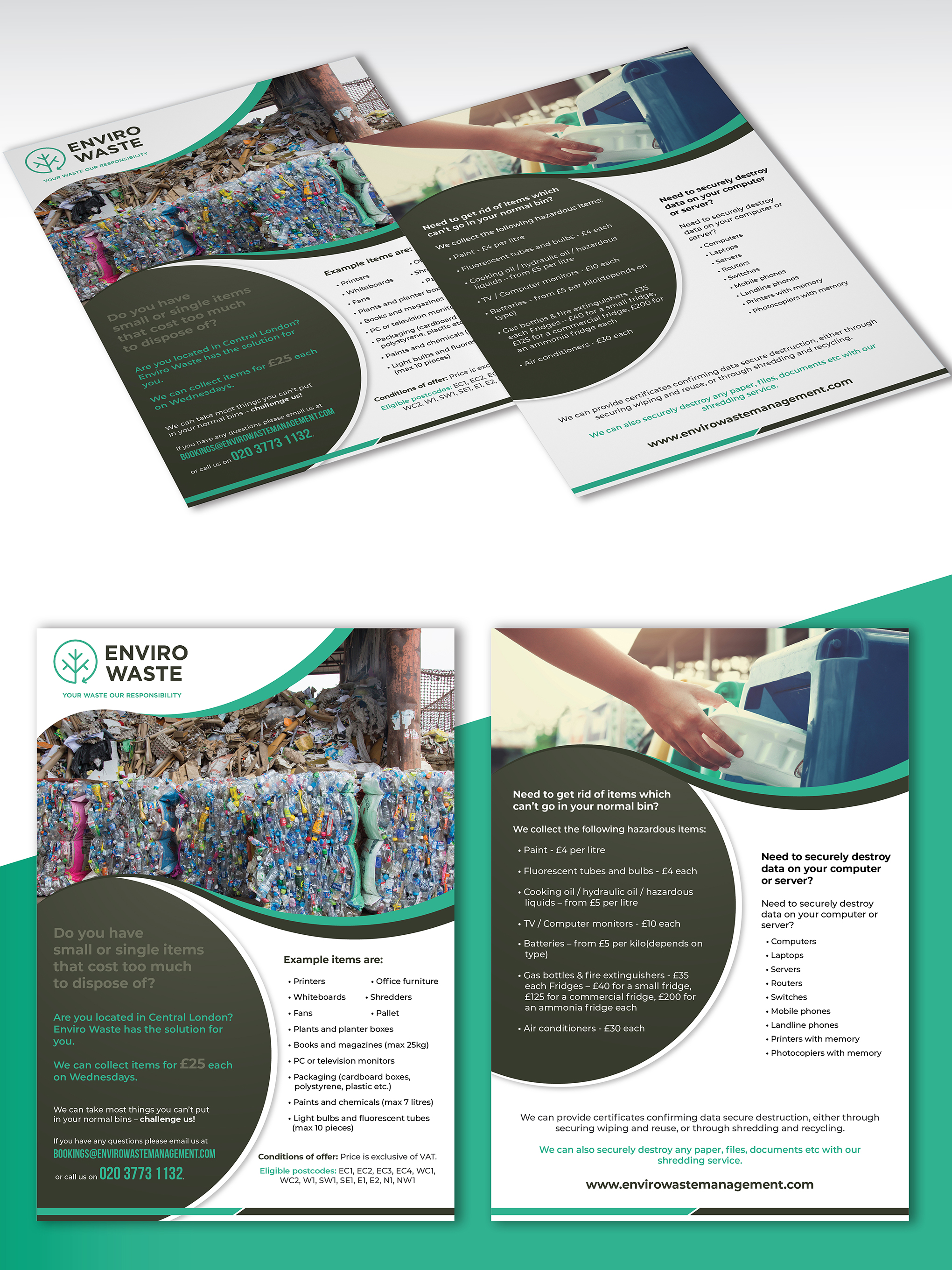 Flyer Design by creativemood438 for Enviro Waste London Ltd | Design #27312341
