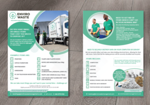 Eco-friendly waste company needs flyer design to promote collections | Flyer Design by alex989