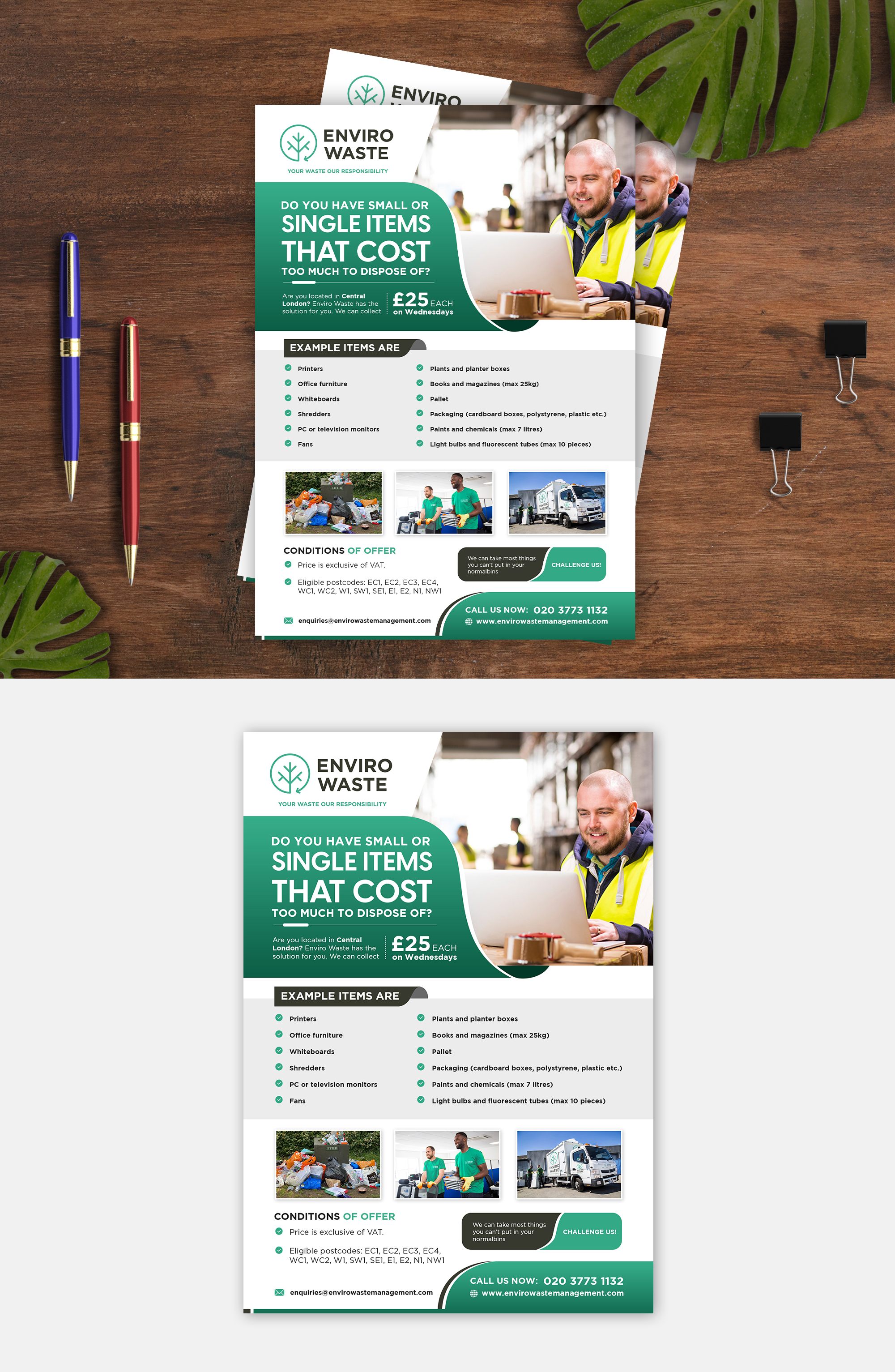 Flyer Design by debdesign for Enviro Waste London Ltd | Design #27313951