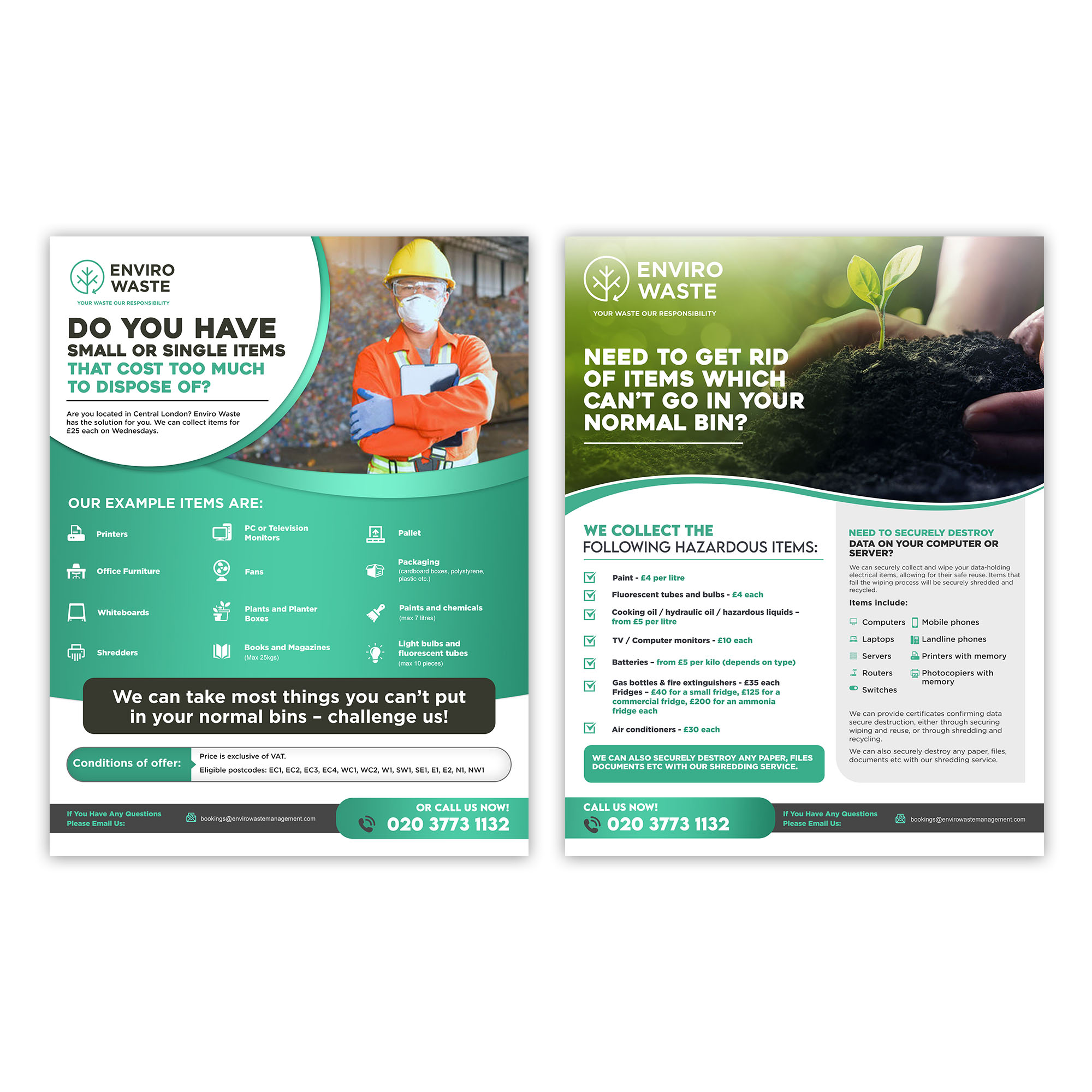 Flyer Design by debdesign for Enviro Waste London Ltd | Design #27318864