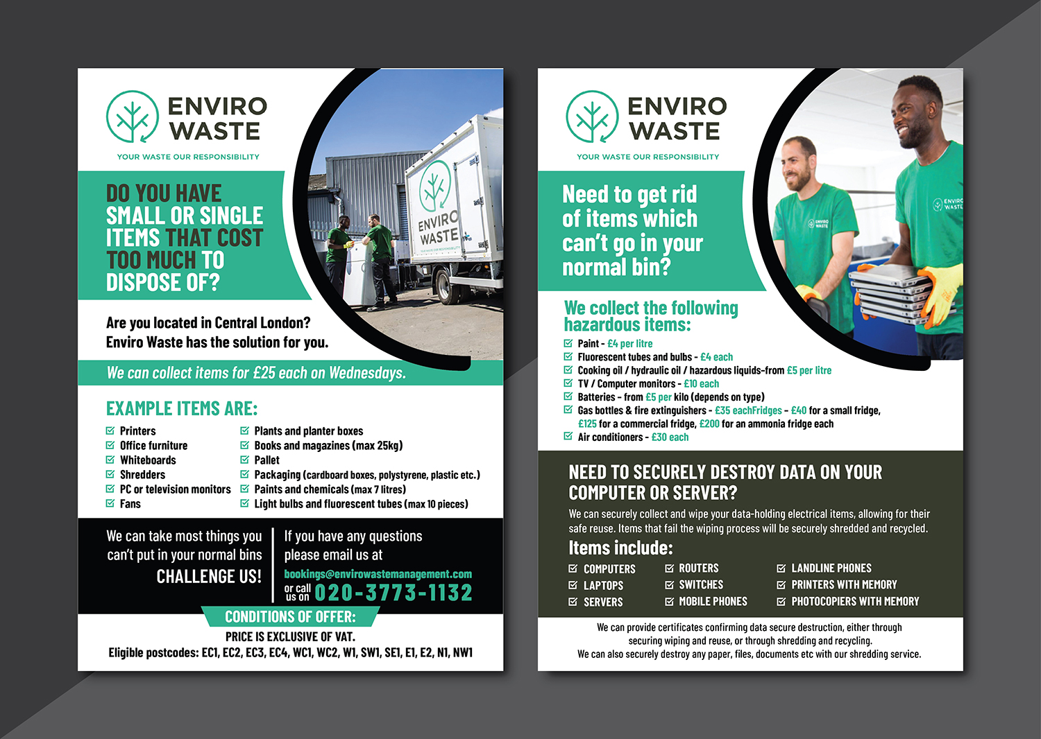 Flyer Design by Deziners Zone for Enviro Waste London Ltd | Design #27304725