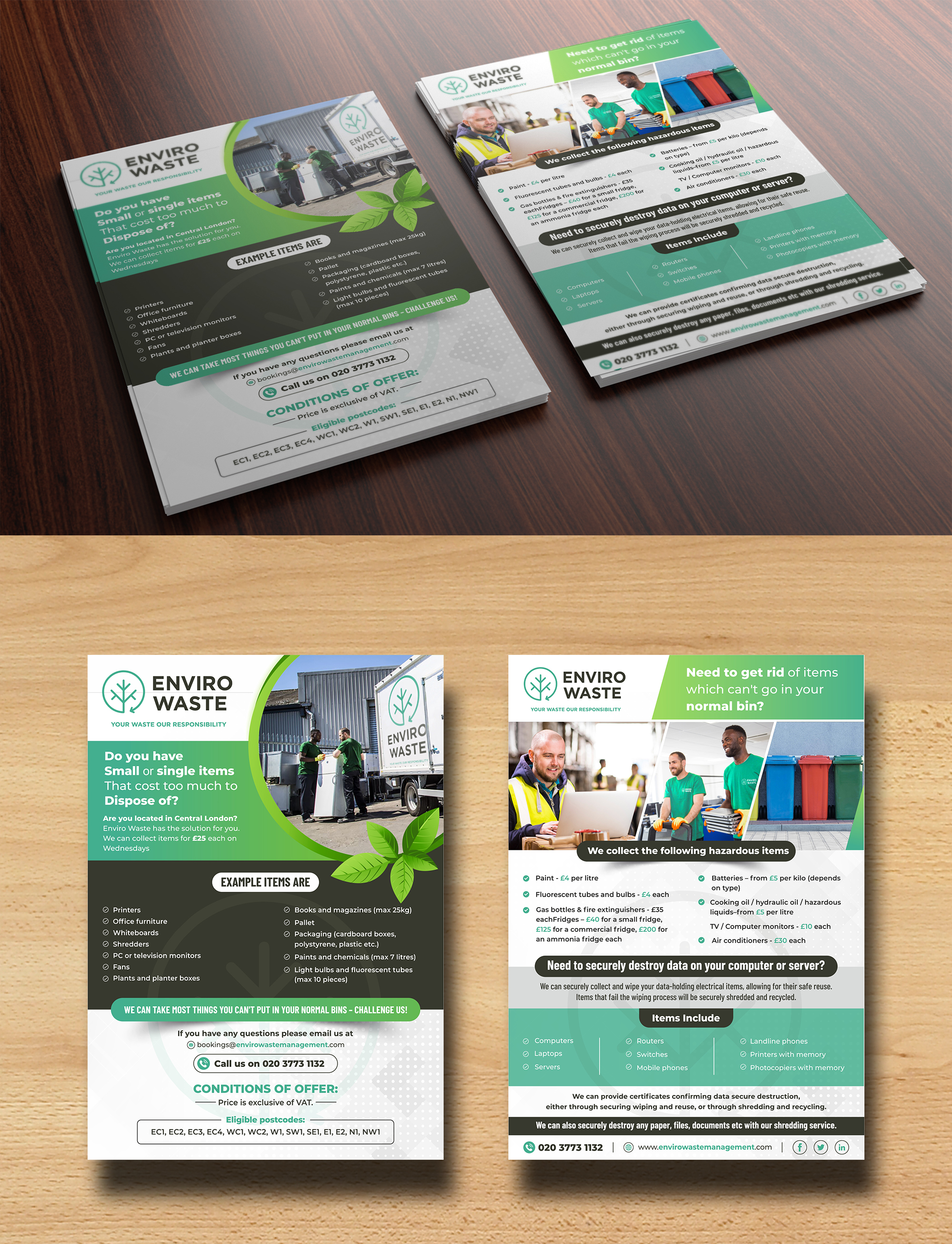 Flyer Design by ecorokerz for Enviro Waste London Ltd | Design #27311912