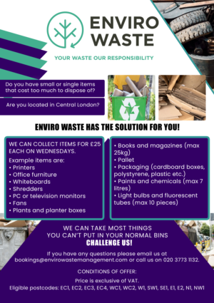 Diseño de Flyer por Purposed2Design para Enviro Waste London Ltd | Diseño #27307020