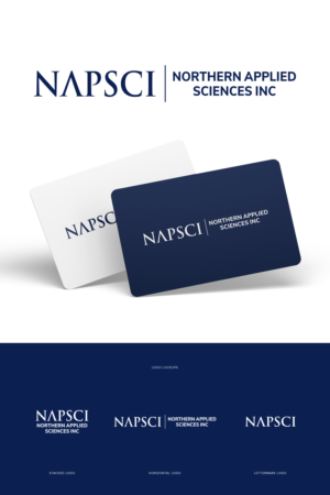 Northern Applied Sciences Inc (with some sort of symbol).  If you wanted to add a short form for the company name, it's NAPSCI (this is optional). | Diseño de Logo por designbysy