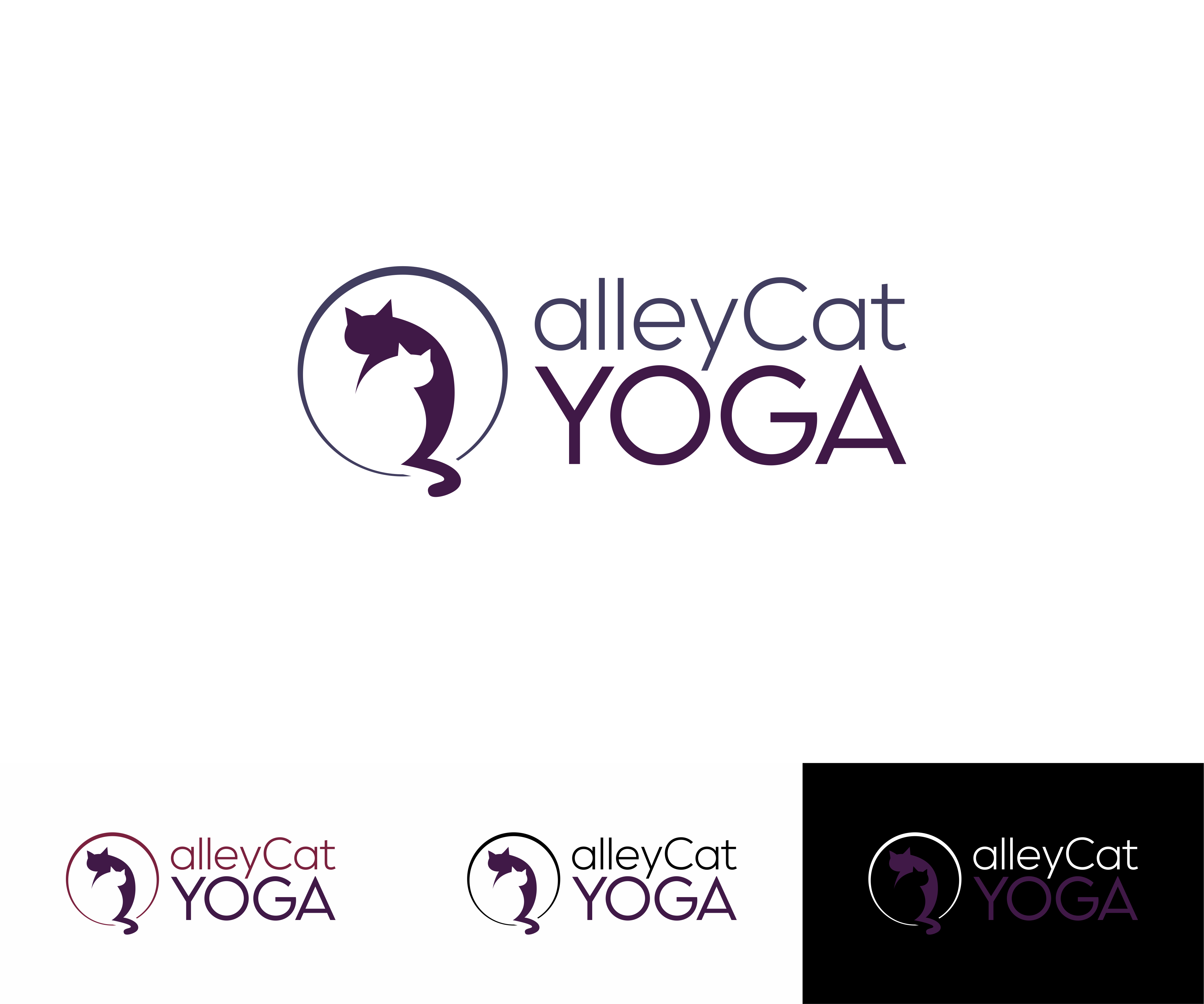 Logo Design by MKR for alleyCat Yoga | Design #27309921