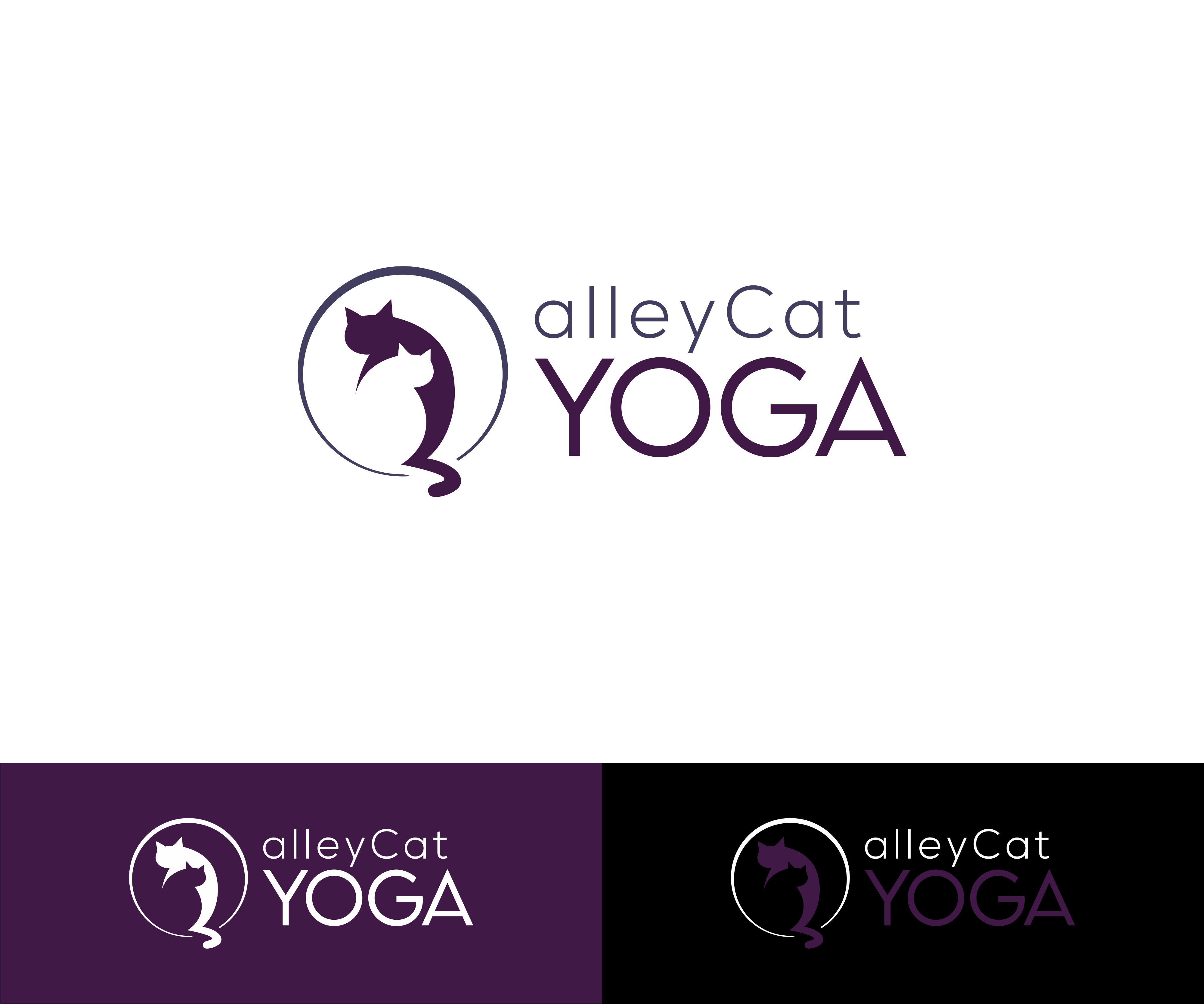 Logo Design by MKR for alleyCat Yoga | Design #27319433