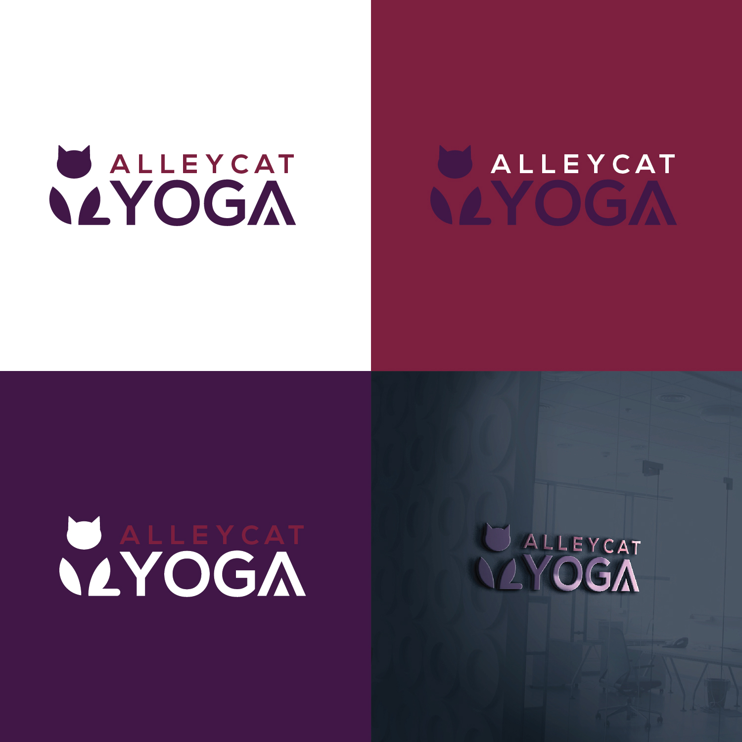 Logo-Design von Maxo-Biz für alleyCat Yoga | Design #27312759