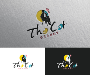 I'd  like a cheerful, colorful, logo depicting a cat and a granny:-) | Logo Design by Iris 3