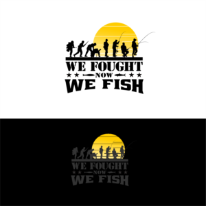 We Fought now We Fish | Logo Design by luckdesign