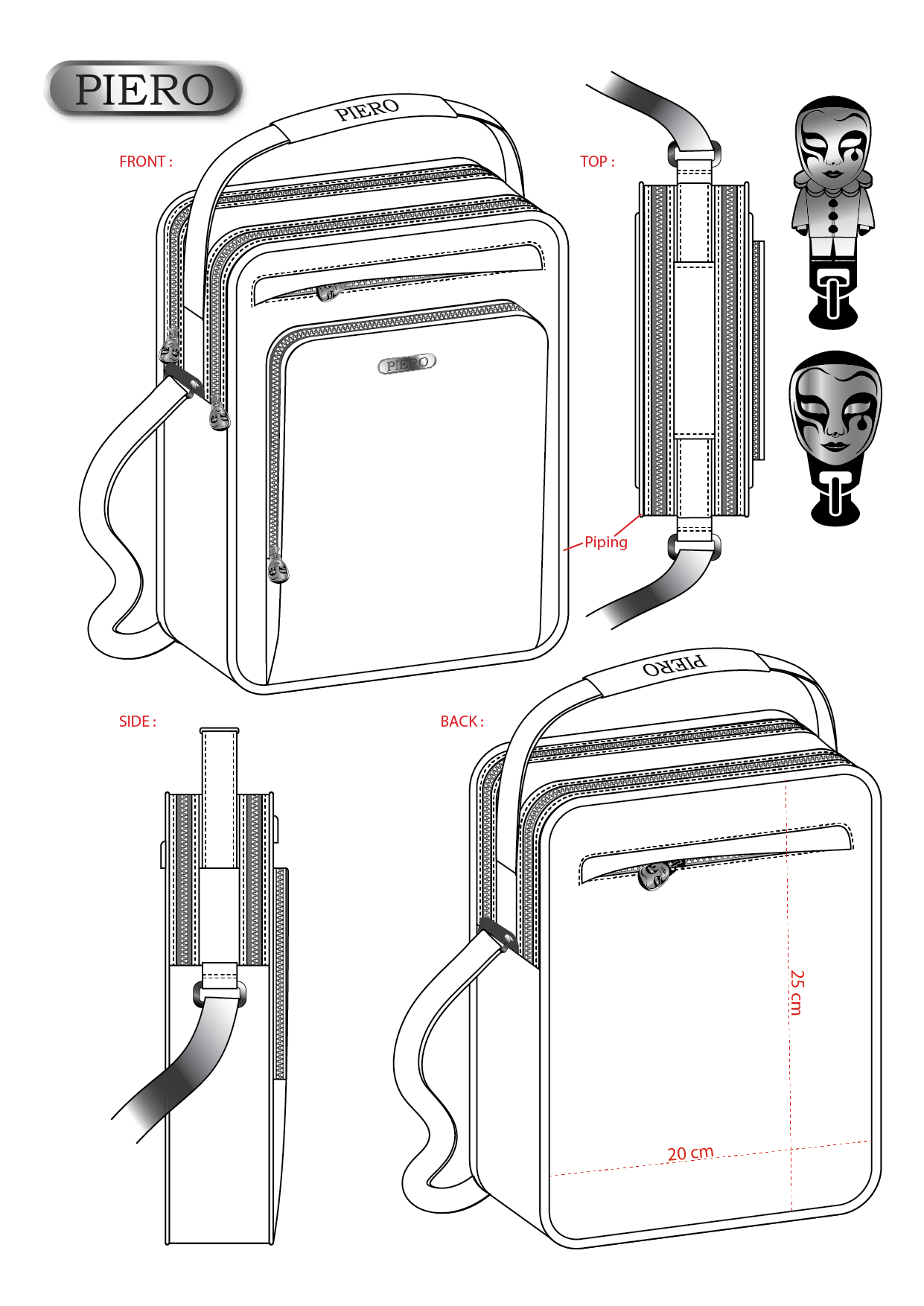 Bag and Tote Design by Kucriet for PIERO | Design #27339322