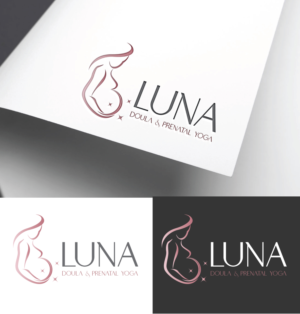 Luna - (Doula & Prenatal Yoga) | Logo Design by HEAVEN ART
