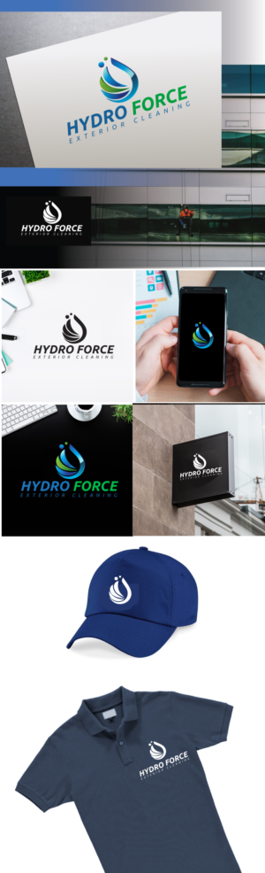 Hydro Force  Exterior Cleaning | Logo Design by Classy Custom