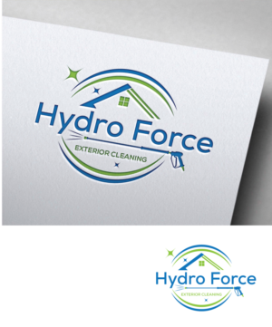 Hydro Force  Exterior Cleaning | Logo Design by HEAVEN ART