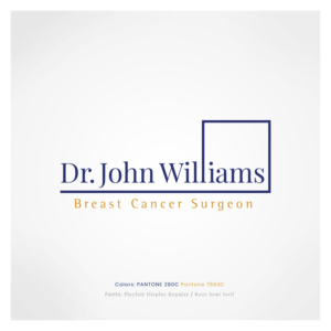 Dr. John Williams (top part) & Breast Cancer Surgeon (bottom part) | Logo Design by see why