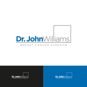 Dr. John Williams (top part) & Breast Cancer Surgeon (bottom part) | Logo Design by h2y