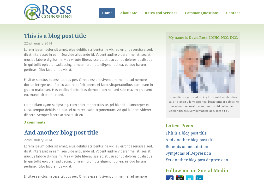 Web-Design von Jack A für Ross Counseling, PLLC | Design #3109684