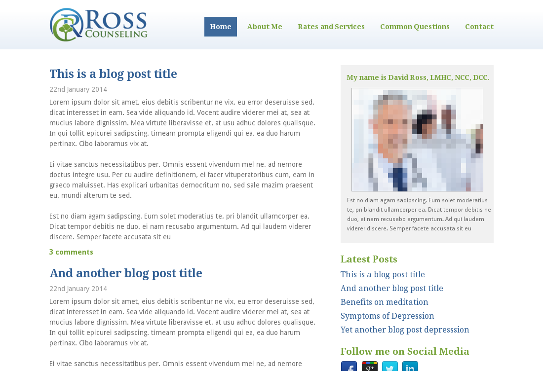 Web Design by Jack A for Ross Counseling, PLLC | Design #3109686