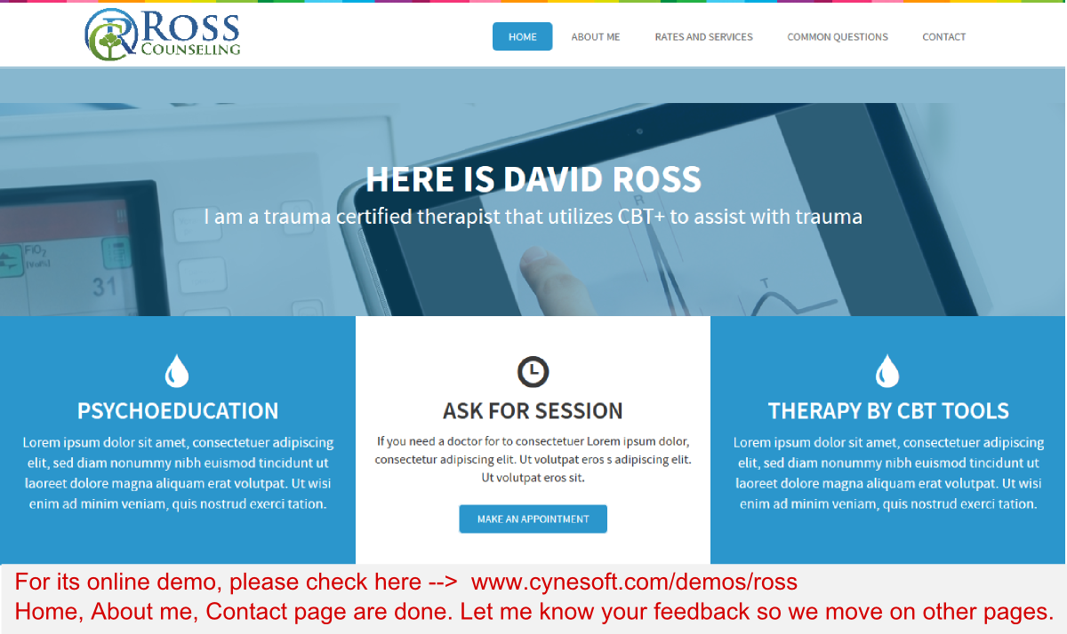 Diseño Web por Yogesh Sharma para Ross Counseling, PLLC | Diseño #3061440