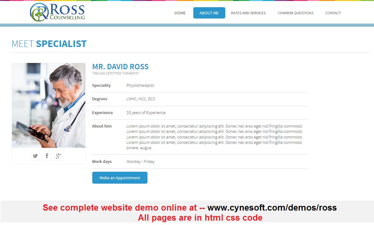 Web Design by Yogesh Sharma for Ross Counseling, PLLC | Design #3072323