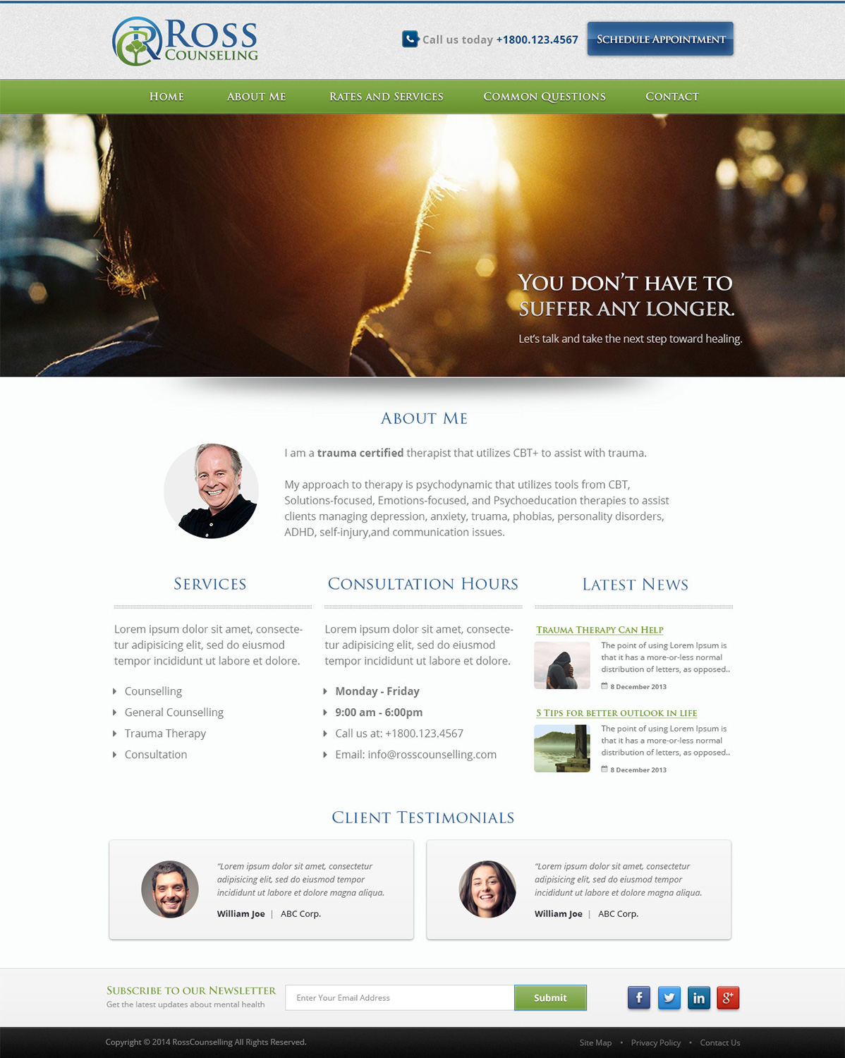 Web-Design von Emmanuel für Ross Counseling, PLLC | Design #3092088