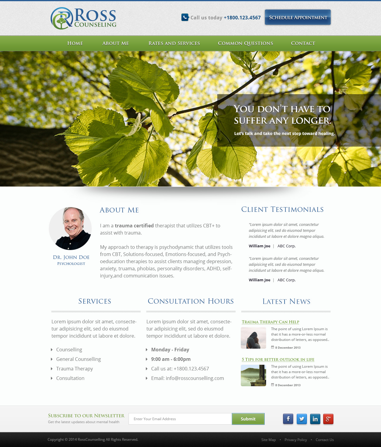 Web Design by Emmanuel for Ross Counseling, PLLC | Design #3092090