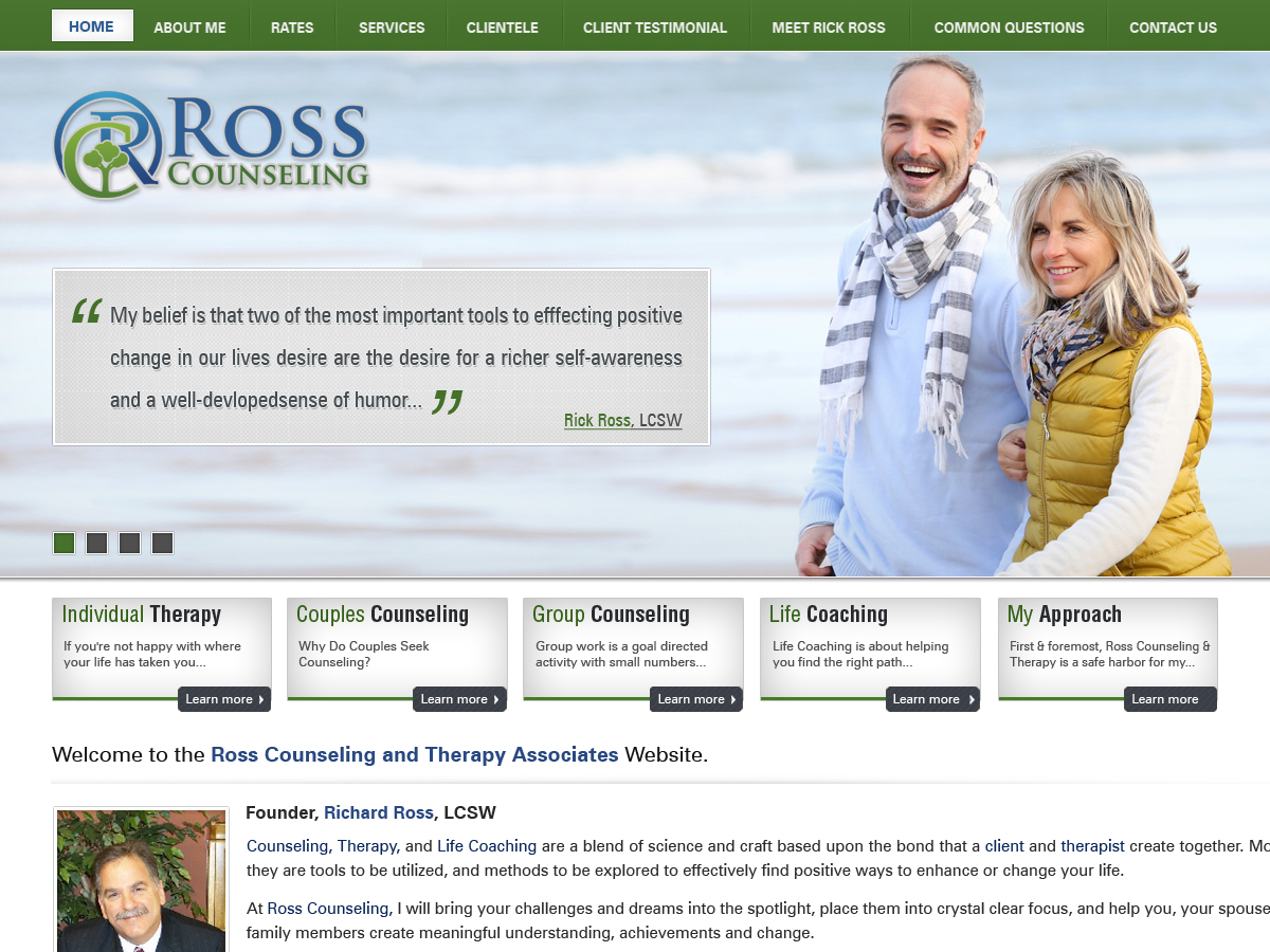 Web Design by rohitlifekumarsingh for Ross Counseling, PLLC | Design #3073813