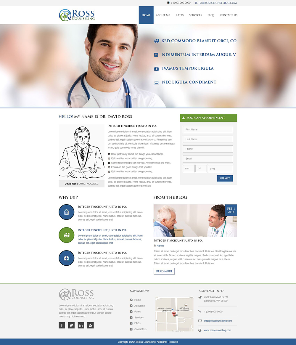Web Design by salman.nazim for Ross Counseling, PLLC | Design #3060958