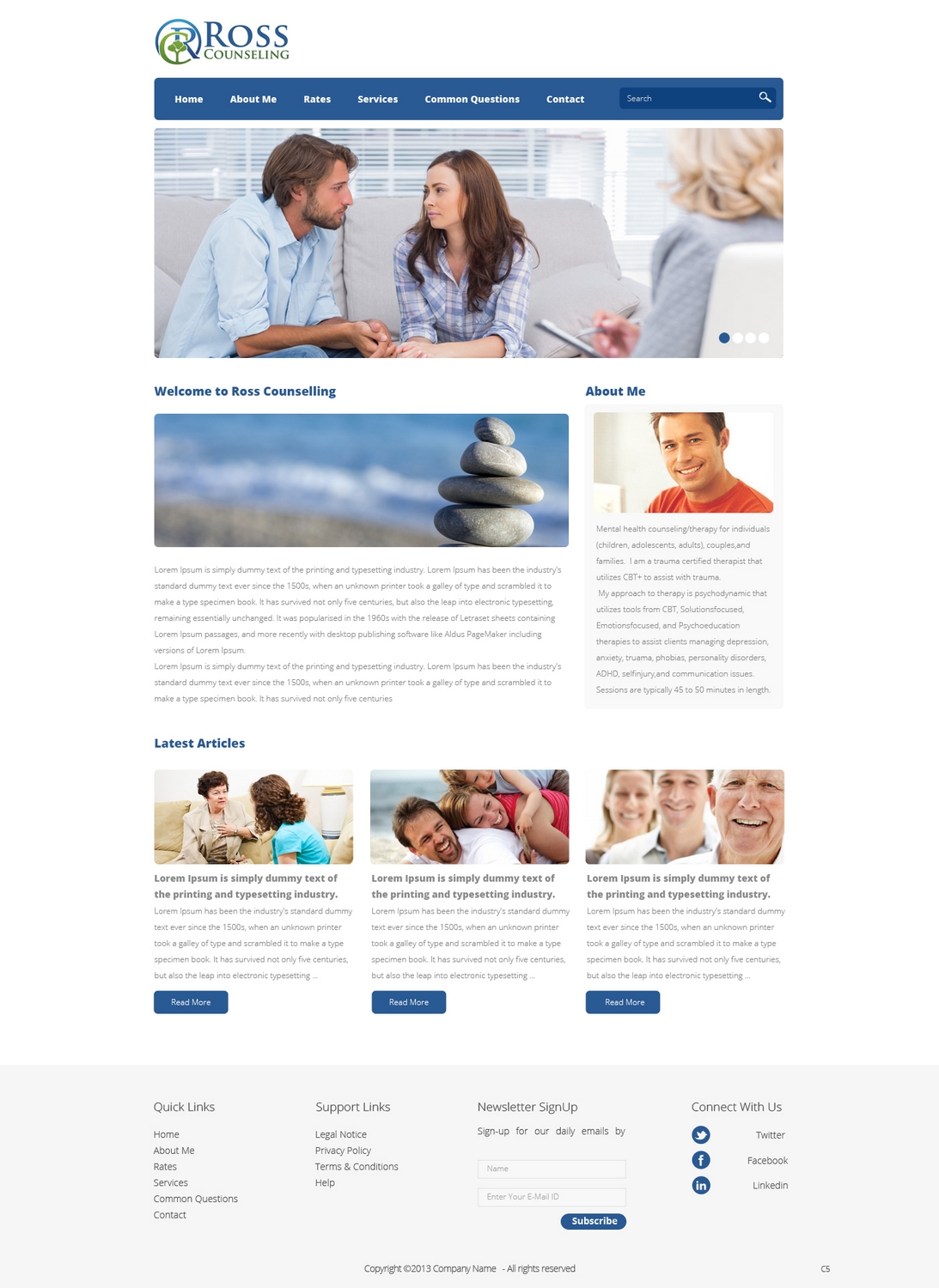 Web-Design von pb für Ross Counseling, PLLC | Design #3063633