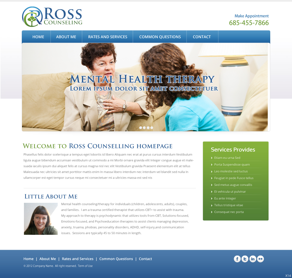 Web Design by pb for Ross Counseling, PLLC | Design #3063635